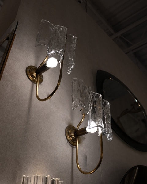 Pair of Murano Glass Wall Sconces