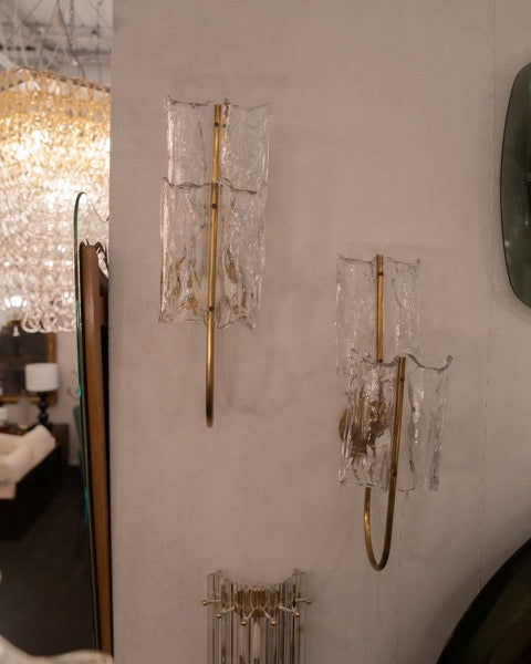 Pair of Murano Glass Wall Sconces