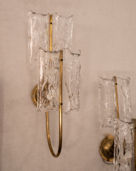 Pair of Murano Glass Wall Sconces