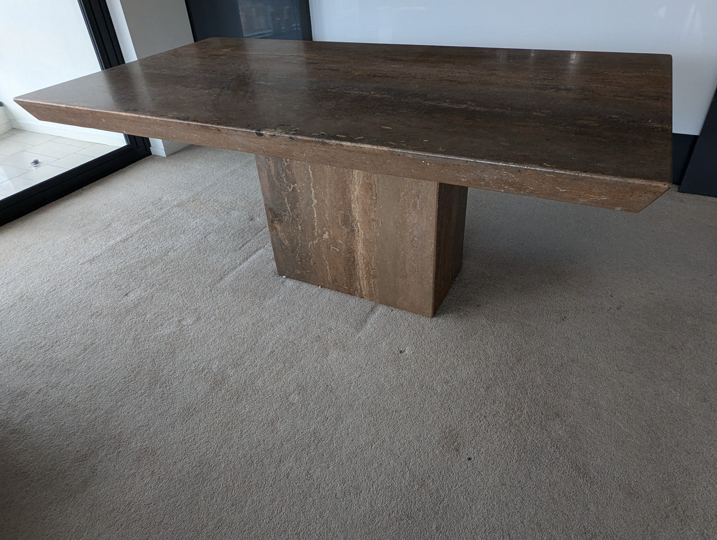 Travertine Dining Table