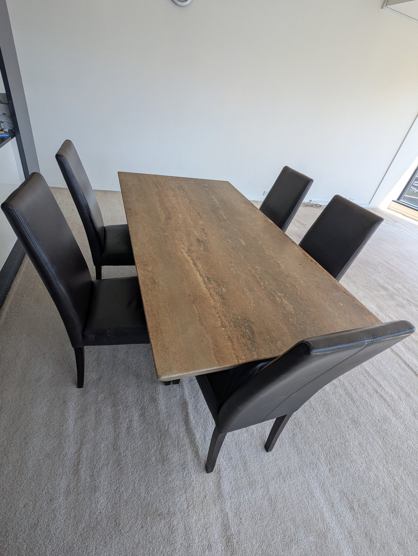 Italian Travertine Dining Table