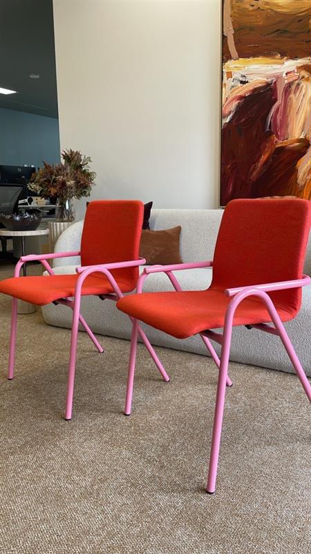 Custom Dowel Jones Full Hurdle Upholstered Chairs - Two Available