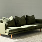 ON HOLD -Green Linen Jardan Nook Sofa
