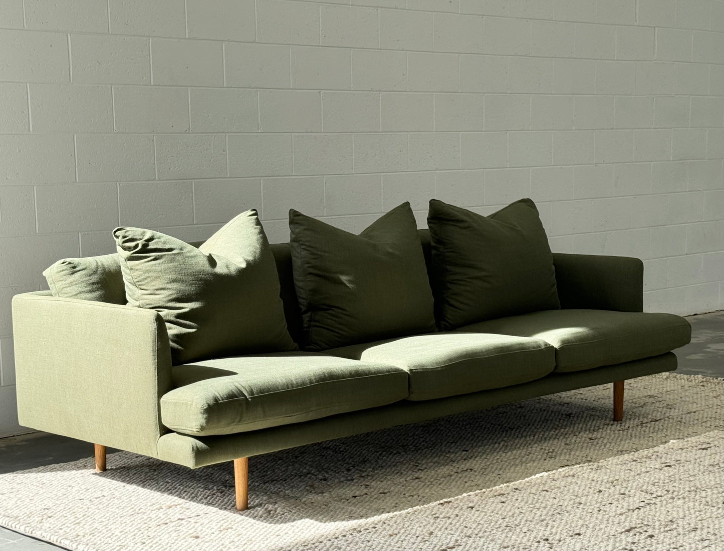 Green Linen Jardan Nook Sofa