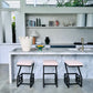 Set of Three Greek Key Bar Stools