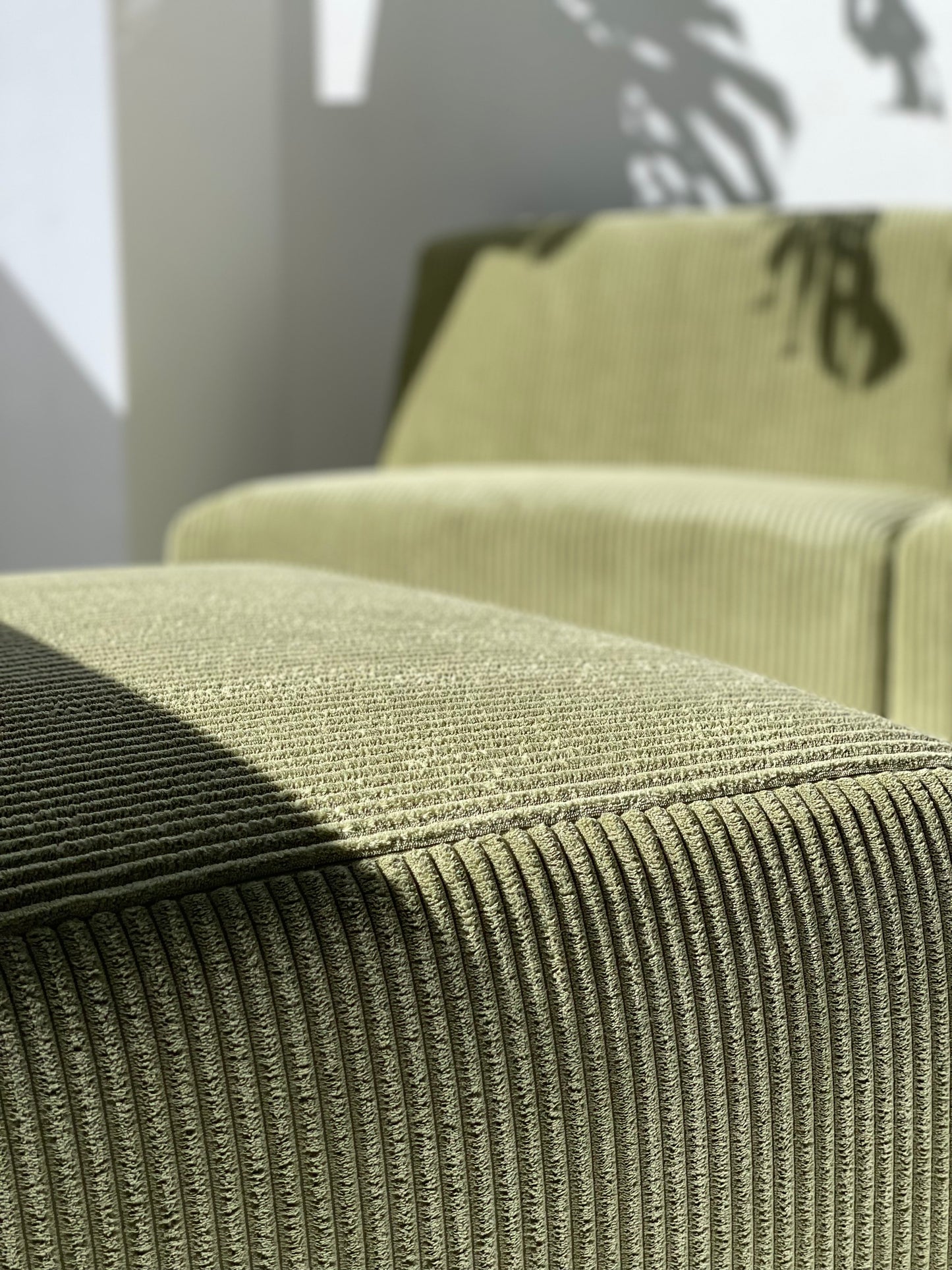 Green Corduroy Modular Sofa