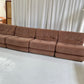 Vintage Dusty Pink Chenille Modular Sofa