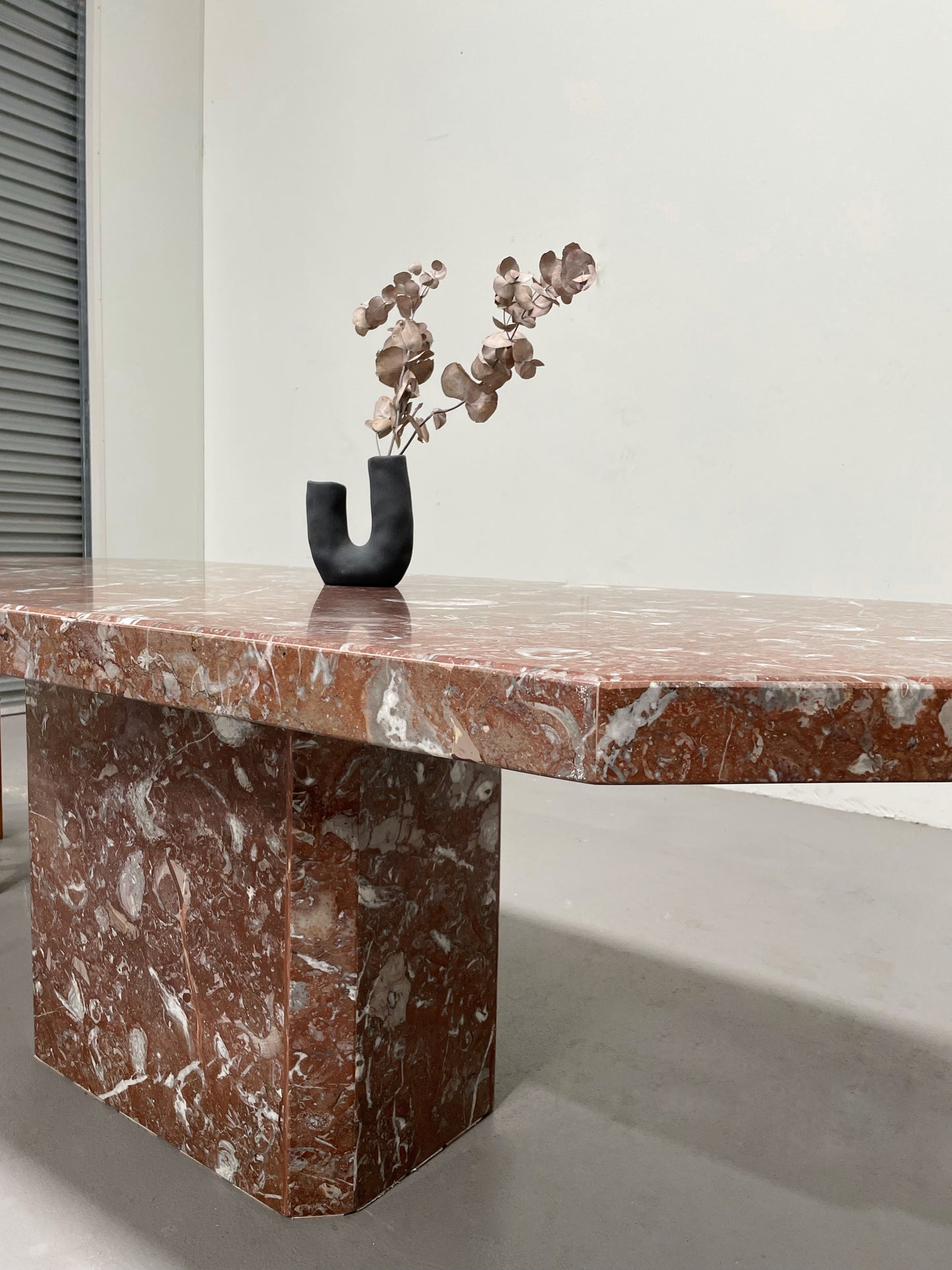 Rosso Bilbao Marble Dining Table