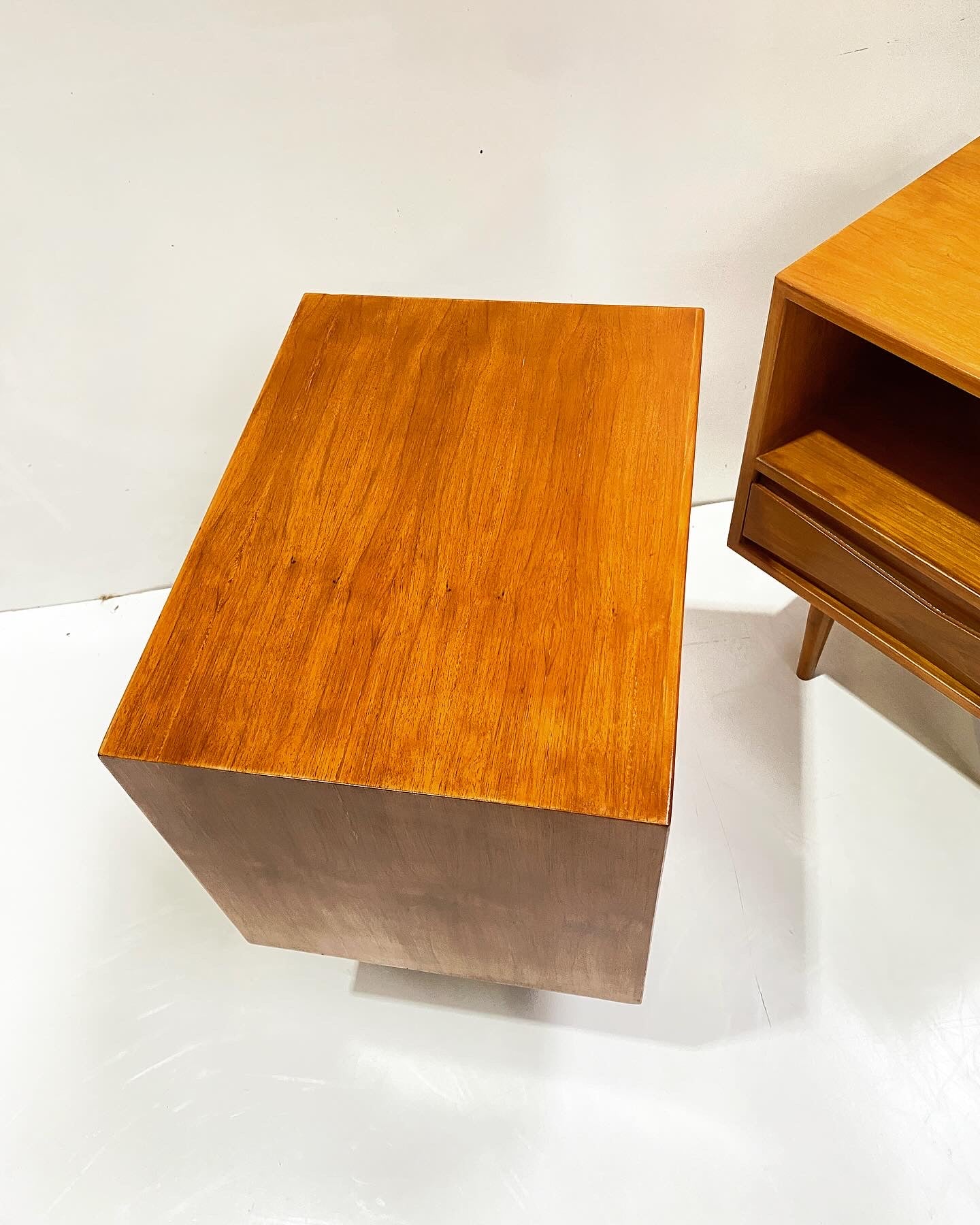 Pair of Teak Bedside Tables