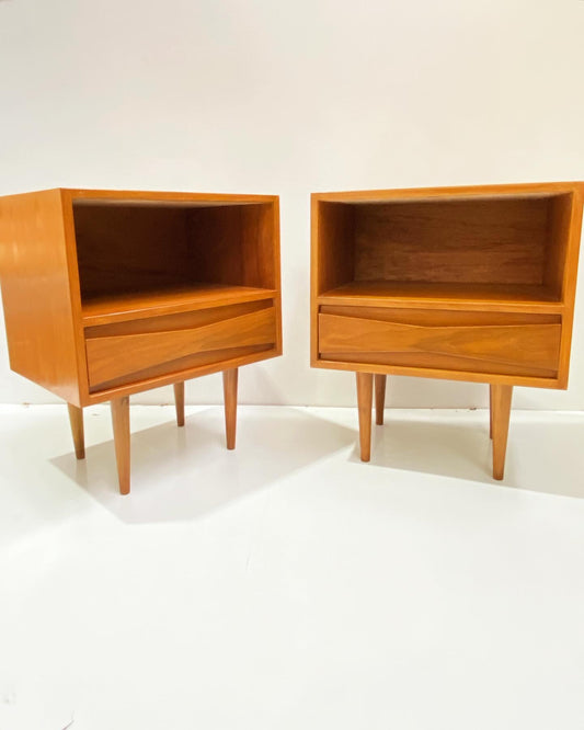 Pair of Teak Bedside Tables