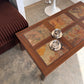 Vintage Mid-Century Rainbow Slate & Timber Coffee Table