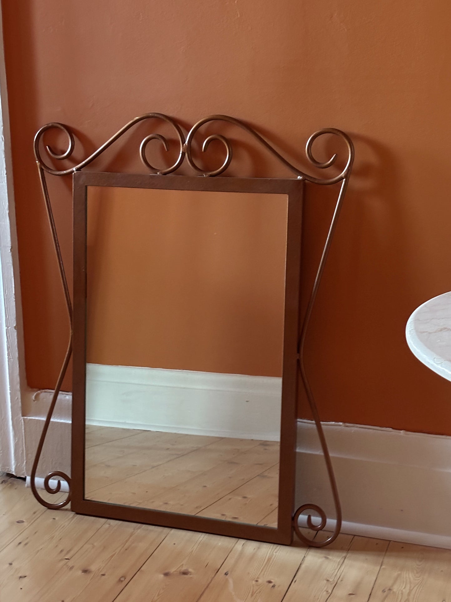 Large Vintage Wrought Iron Mirror