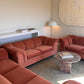 Vintage Dusty Pink Custom Made Sofas, 80's