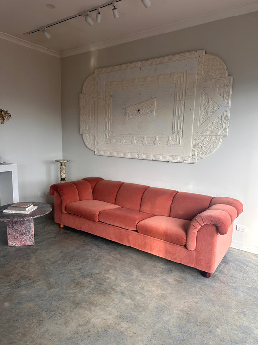 Vintage Dusty Pink Custom Made Sofas, 80's