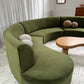 Bespoke Green Curved Modular Sofa