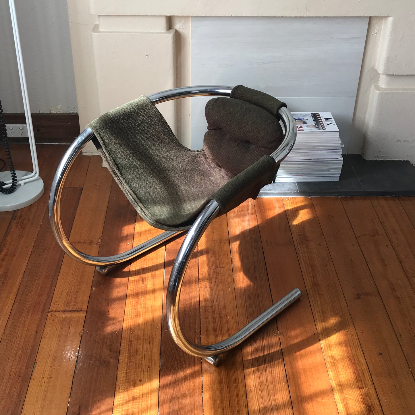 Byron Botker Chrome Cantilever Chair for Landes California, 1970s