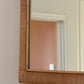 Vintage Square Cane Wrapped Mirror