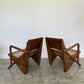Vintage Burmese Teak and Rattan Easy Chair - Two Available