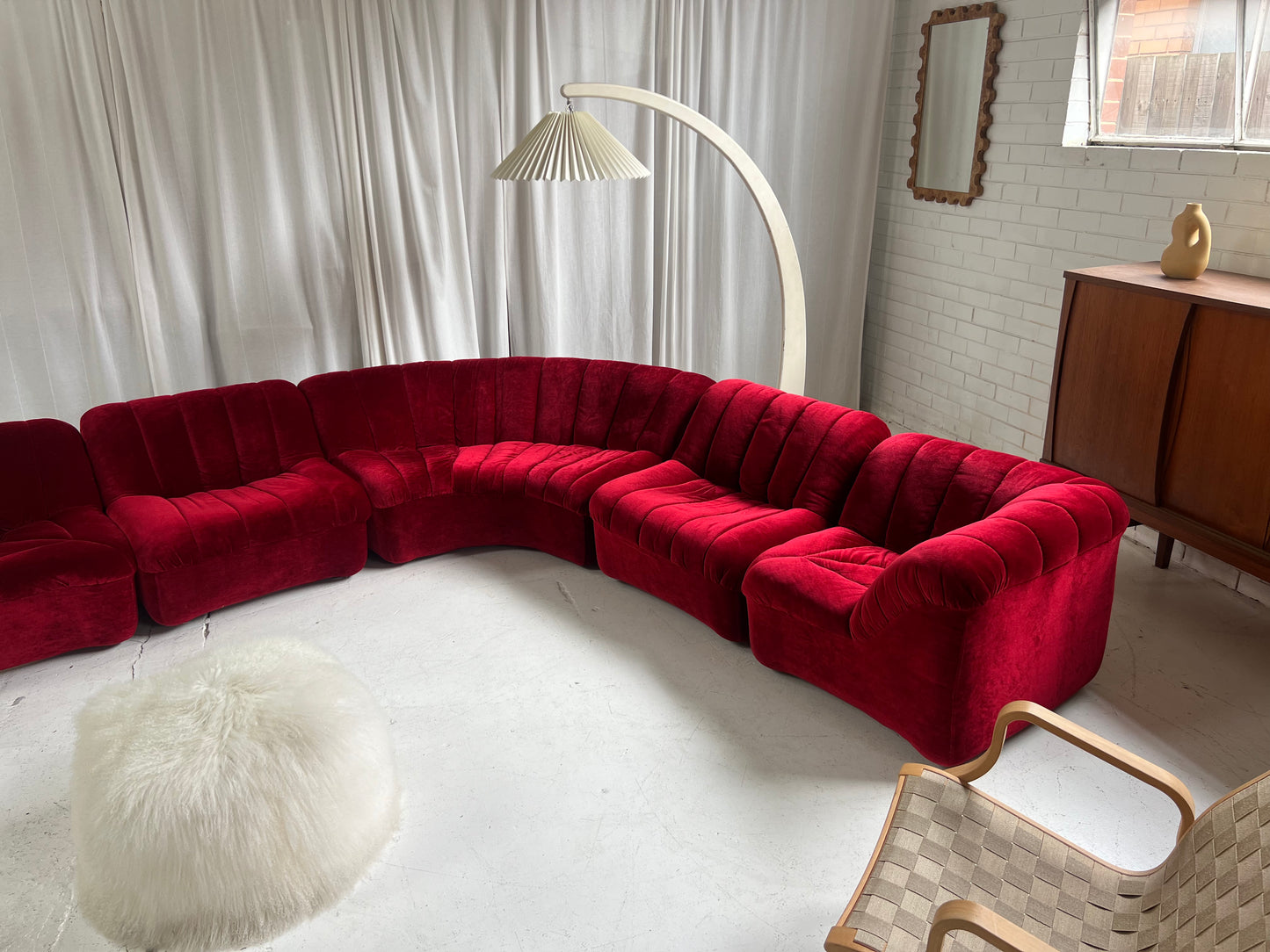 Featherston Numero VII Modular Sofa - Ruby Red