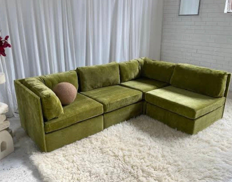 Deposit Green Modular Sofa – Curated Spaces