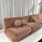 Vintage Dusty Pink Chenille Modular Sofa