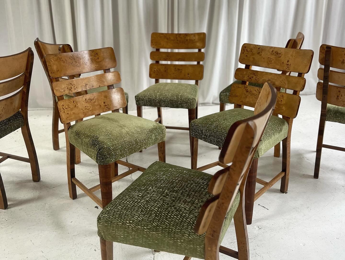 Restored Burl Chairs - Set of Eight