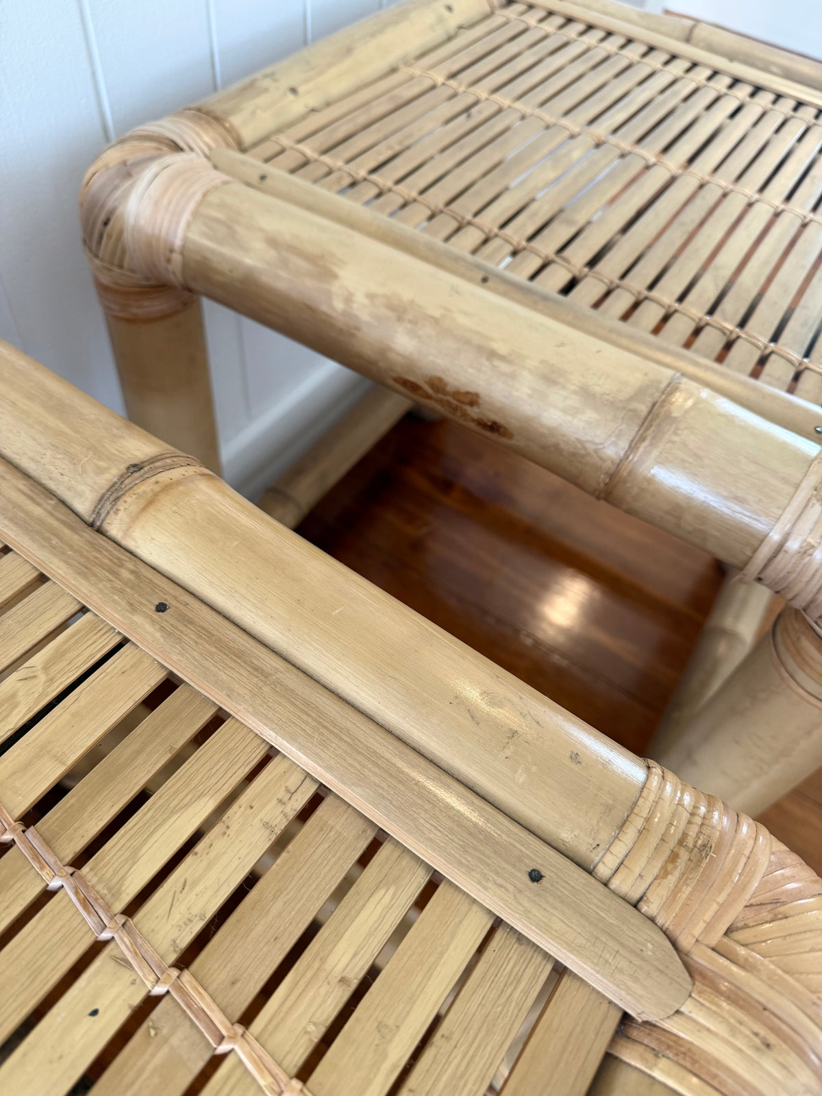 Pair of Bamboo Side Tables