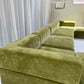 Bespoke Large Olive Velvet Modular Sofa Set