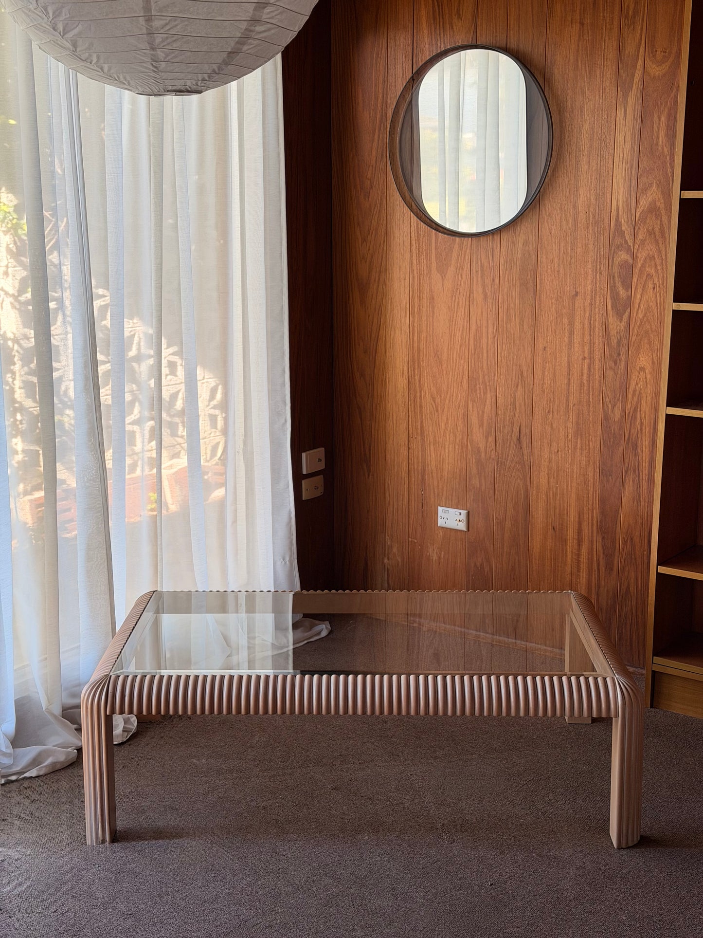 1970s Reed & Glass Coffee Table