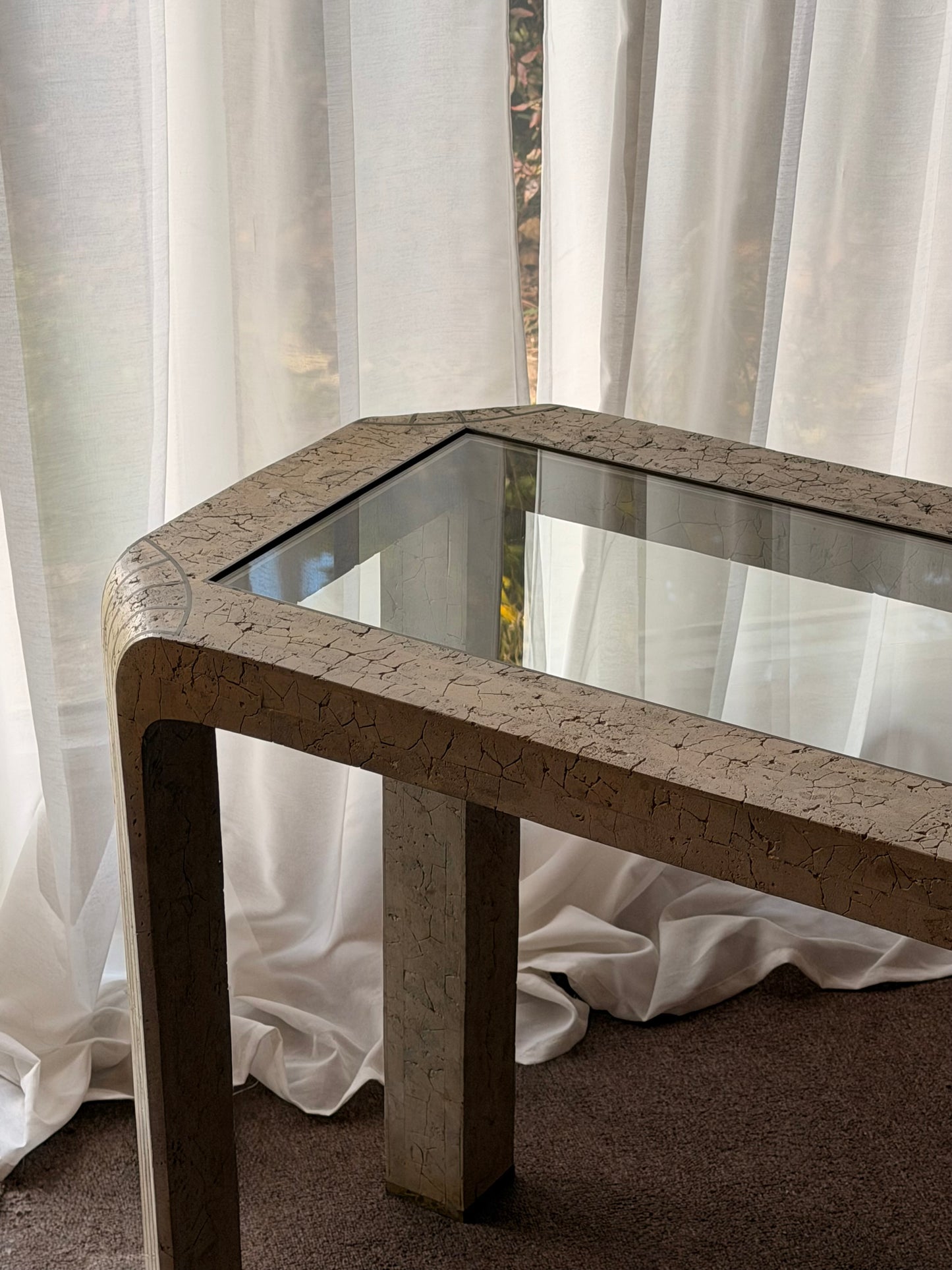 Rare Vintage Tessellated Stone Console Table