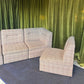 Vintage Pink Tweed Midcentury Modular Sofa, 60’s