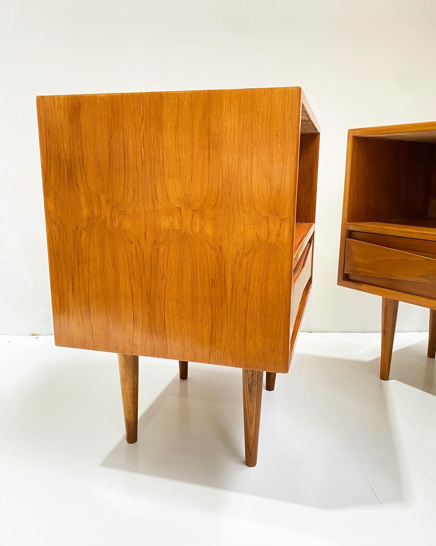 Pair of Teak Bedside Tables