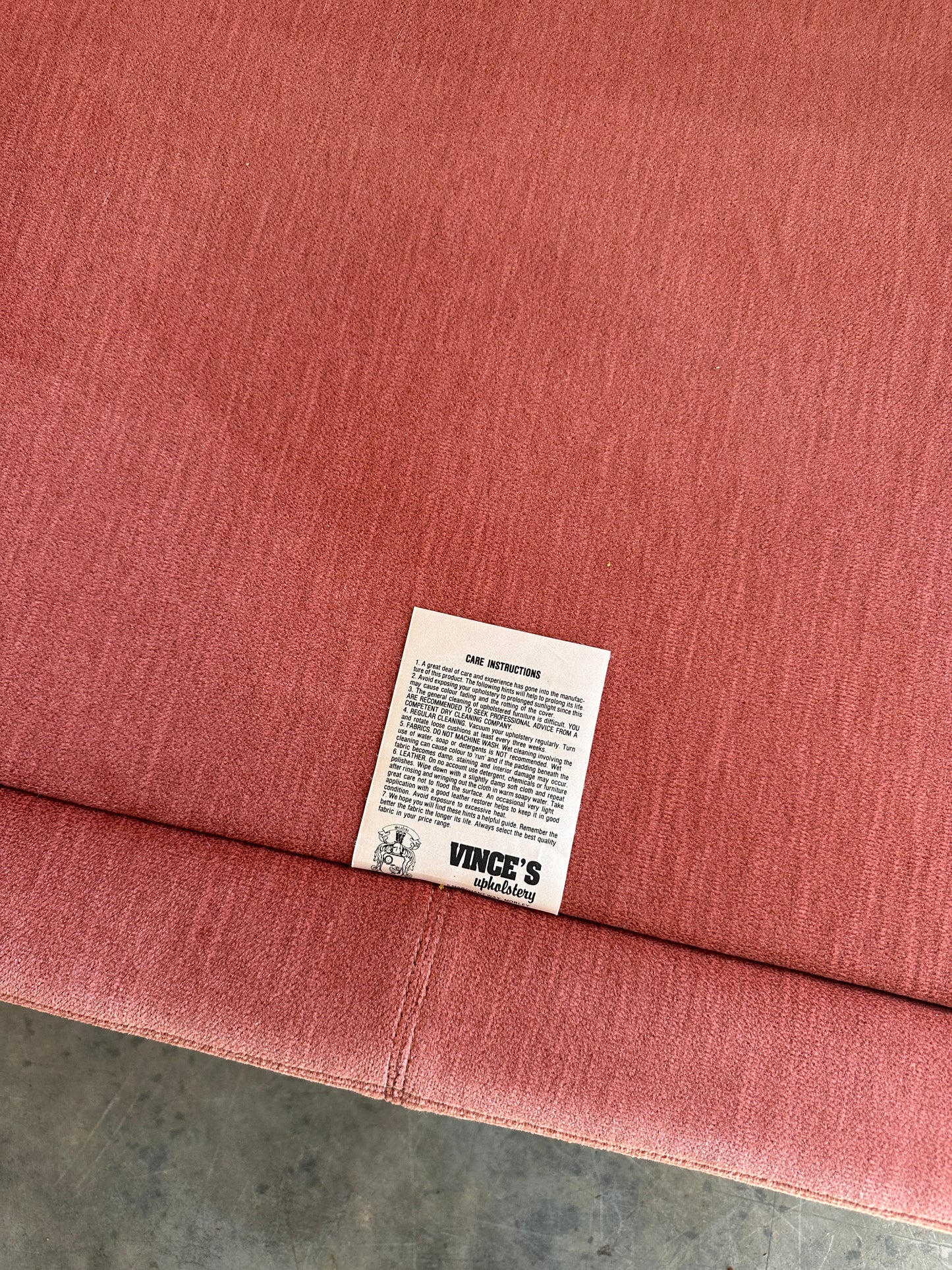 Vintage Dusty Pink Custom Made Sofas, 80's