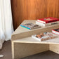 Vintage Triangle Split Level Unfilled Travertine Coffee Table