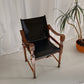 Michael Hirst Black Safari Chair circa 1960's