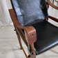 Michael Hirst Black Safari Chair circa 1960's