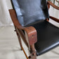 Michael Hirst Black Safari Chair circa 1960's