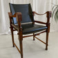 Michael Hirst Black Safari Chair circa 1960's