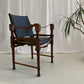 Michael Hirst Black Safari Chair circa 1960's