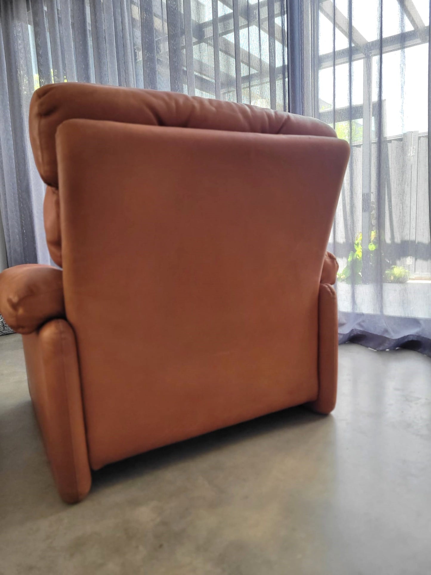 B&B Italia leather 'CORONADO' armchair by Afra & Tobia Scarpa