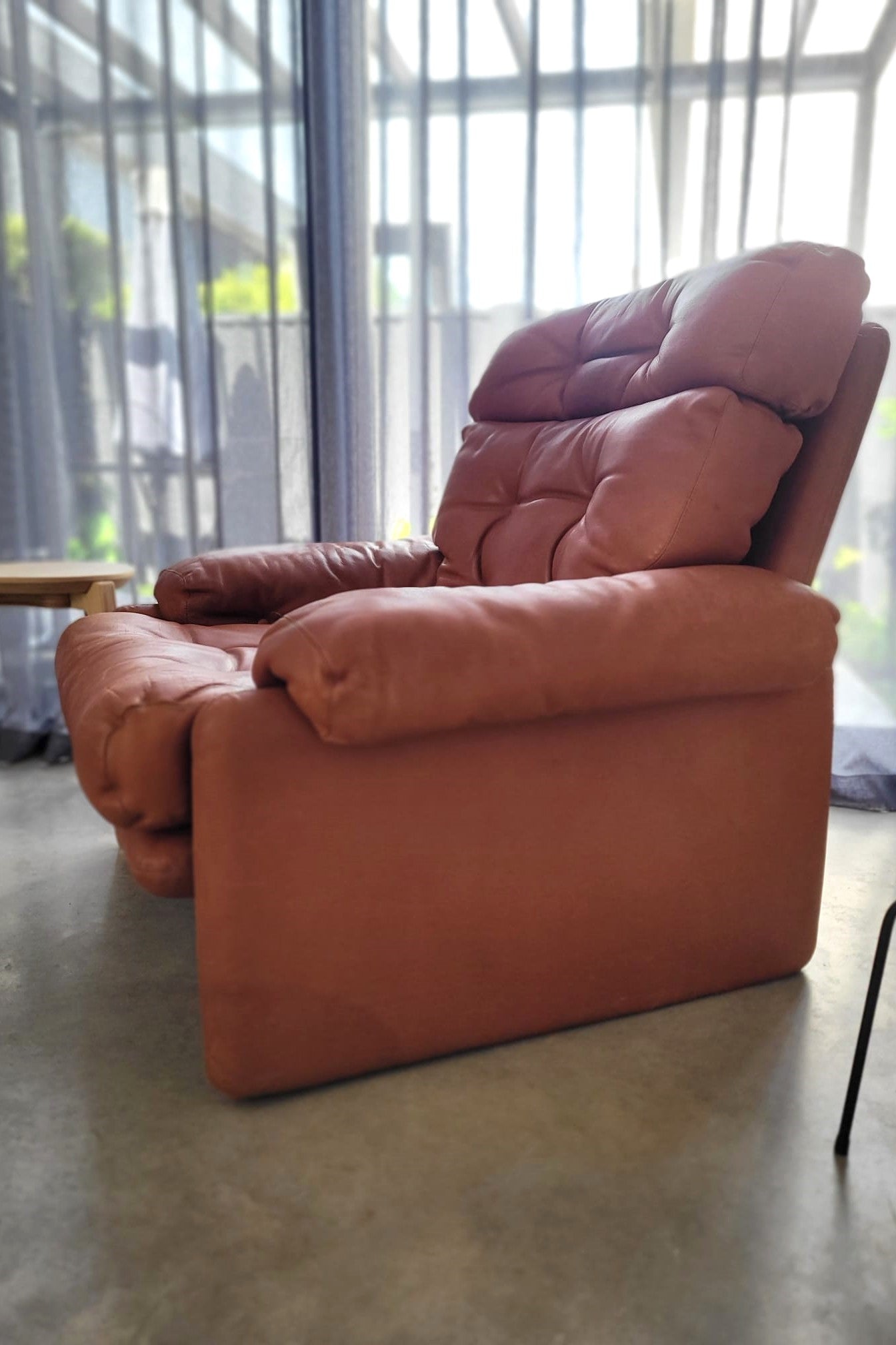 B&B Italia leather 'CORONADO' armchair by Afra & Tobia Scarpa