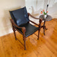 Michael Hirst Black Safari Chair circa 1960's