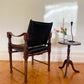 Michael Hirst Black Safari Chair circa 1960's