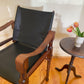 Michael Hirst Black Safari Chair circa 1960's