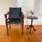 Michael Hirst Black Safari Chair circa 1960's