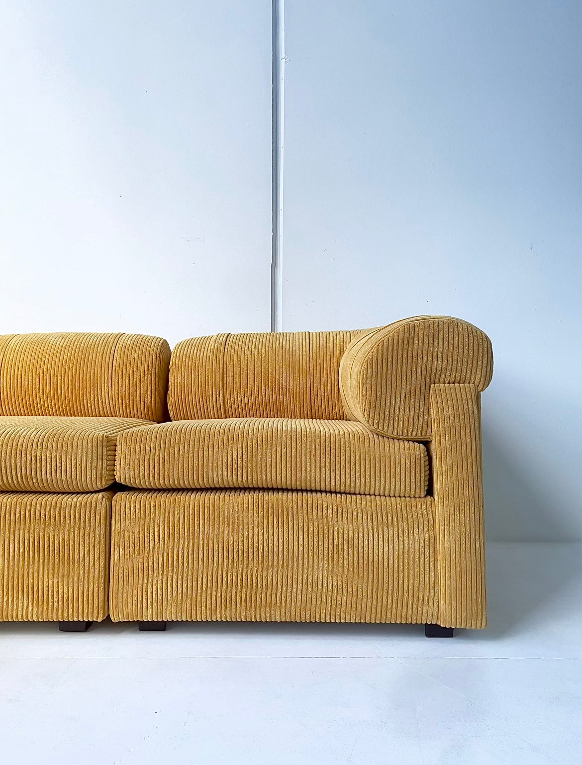 Yellow Corduroy Modular Sofa