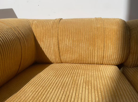 Yellow Corduroy Modular Sofa