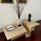 Split Level Travertine Coffee Table