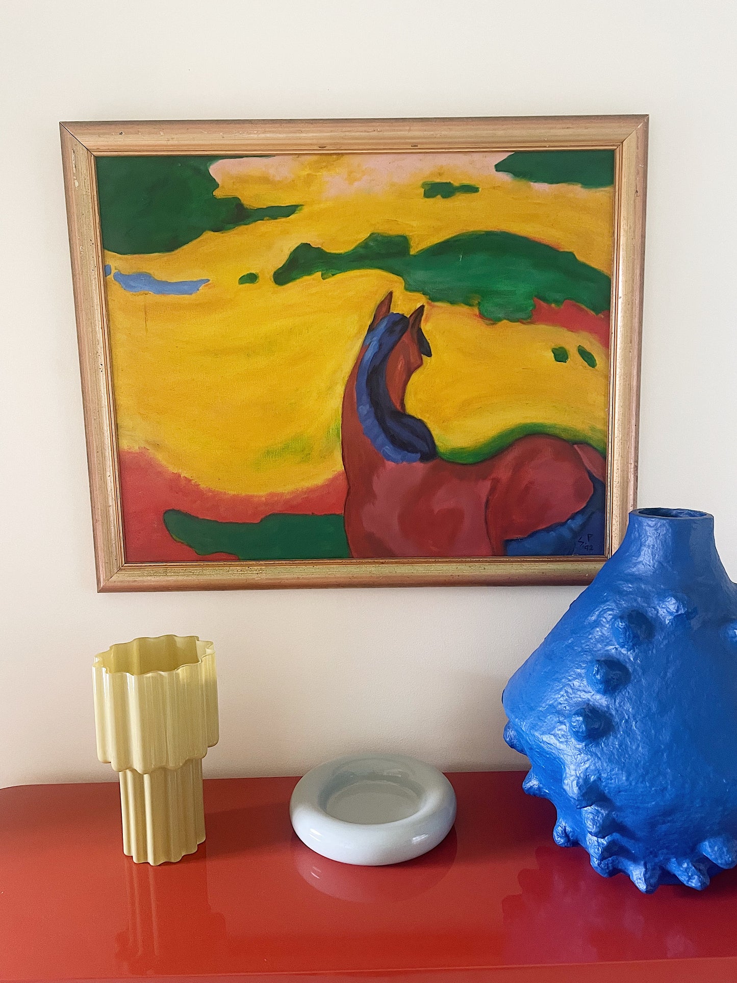 Original Postmodern Horse Painting — Signed ‘92