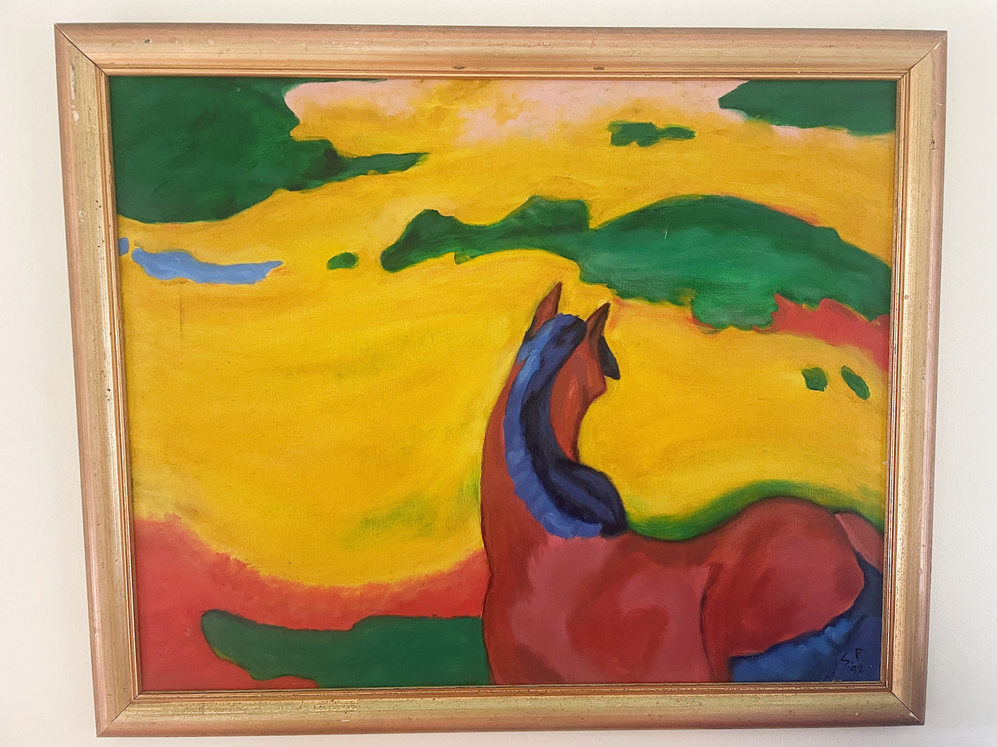 Original Postmodern Horse Painting — Signed ‘92